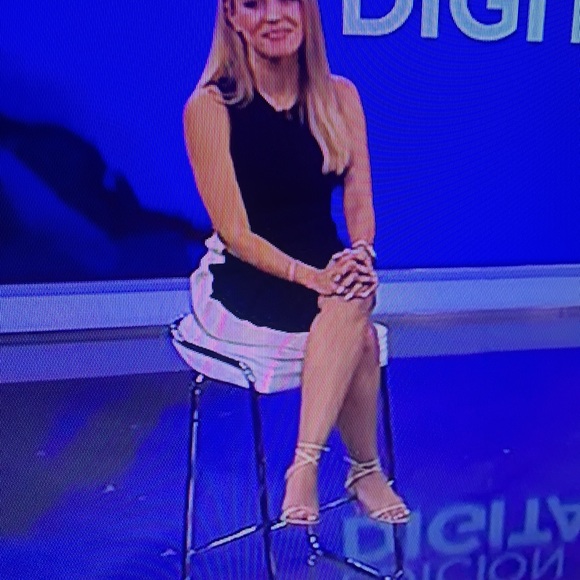 NEW CALVIN KLEIN BODYCON BLACK WITH WHITE PIPING SHEATH DRESS SZ 6 PANEL - Picture 9 of 9